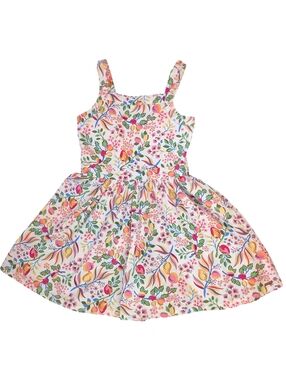 Tahari Girl Floral Colorful Cotton Skort Dress Jumpsuit Size 10